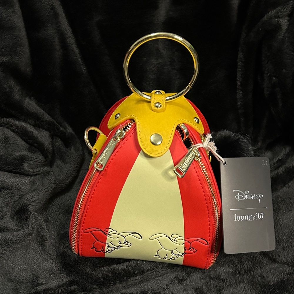 Loungefly Red and Yellow Mini Bag with Disney Design